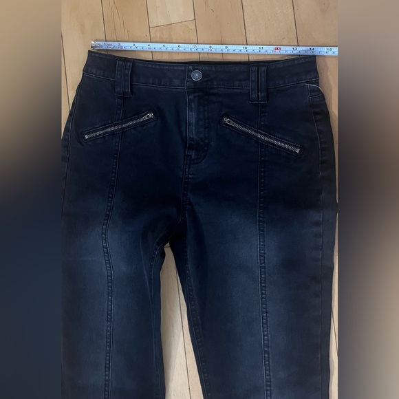 Black Flare bottom denim pants - Picture 2 of 6